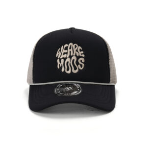 custom foam front trucker cap with flat embroidery