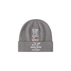 custom heavy craft taping logo knit beanie