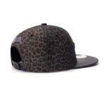 custom leopard print flat brim cap with flat embroidery