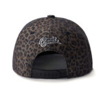 custom leopard print flat brim cap with flat embroidery