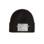 Custom Ribbed Cuffed Knit Beanie Square Block Letter Embroidery Hat