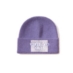 Custom Ribbed Cuffed Knit Beanie Square Block Letter Embroidery Hat
