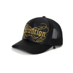 custom trucker cap with flat embroidery & rhinestones