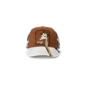 custom trucker cap with giraffe embroidery