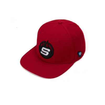custom trucker cap with leather patch and decorative cord