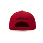 custom trucker cap with leather patch and decorative cord