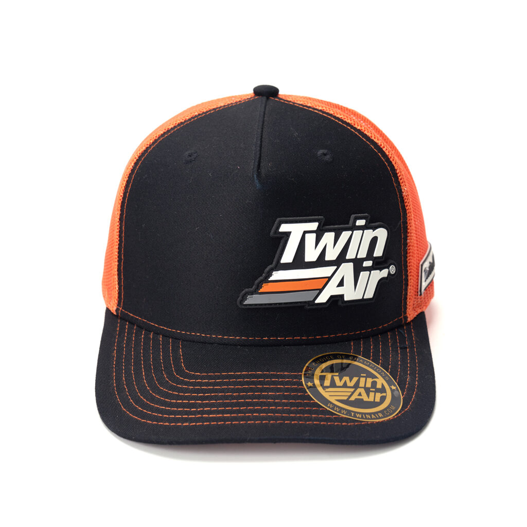 custom trucker cap with silicone patch