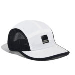 custom black and white color block breathable mesh 5 panel cap
