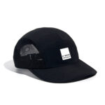 custom black and white color block breathable mesh 5 panel cap