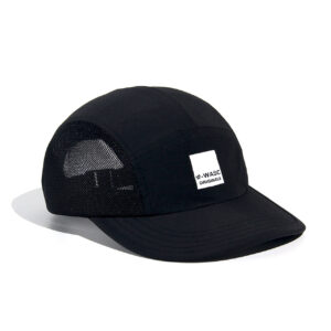 custom black and white color block breathable mesh 5 panel cap