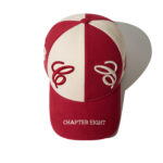 two tone split custom 3d embroidery baseball cap