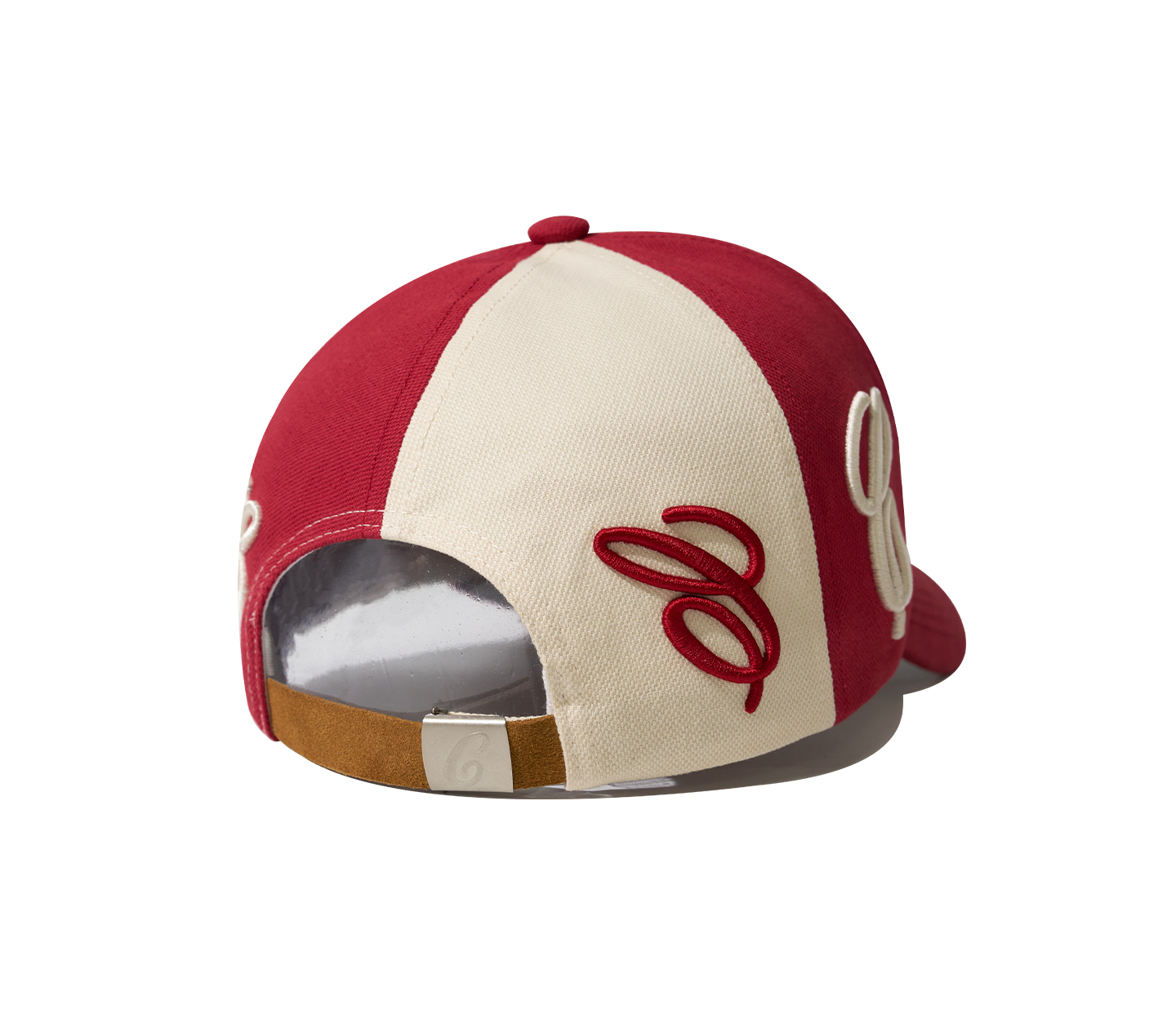 two tone split custom 3d embroidery baseball cap