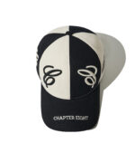two tone split custom 3d embroidery baseball cap