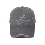 custom frayed & ripped embroidered baseball cap