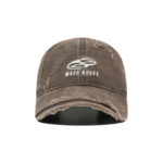 custom frayed & ripped embroidered baseball cap