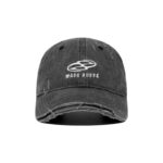 custom frayed & ripped embroidered baseball cap