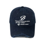custom frayed & ripped embroidered baseball cap