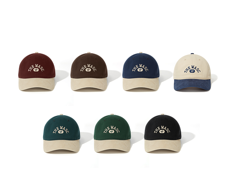 custom color block brim embroidered baseball cap