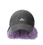 custom logo embroidered ear flap plush knit beanie