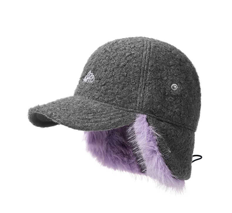 custom logo embroidered ear flap plush knit beanie