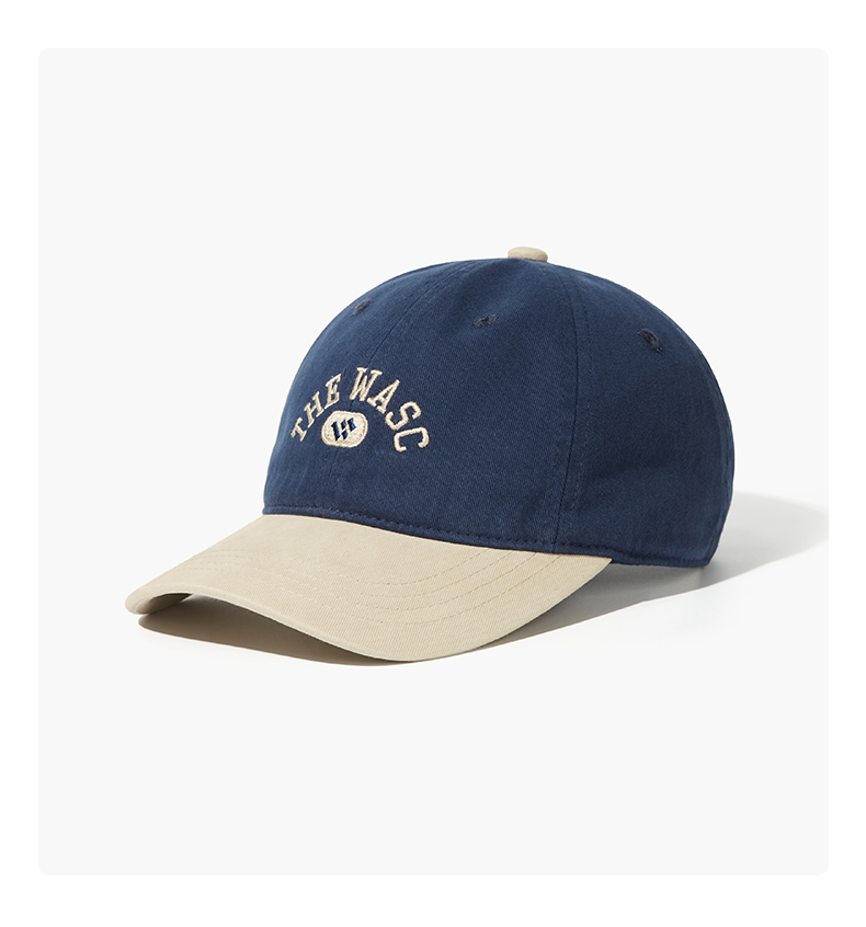 custom color block brim embroidered baseball cap