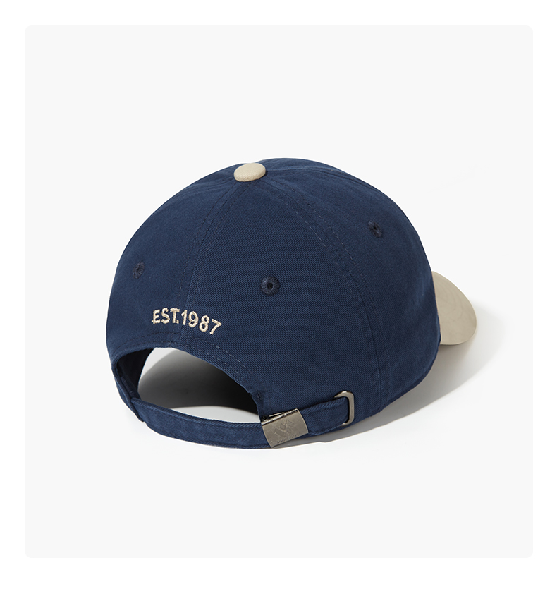 custom color block brim embroidered baseball cap
