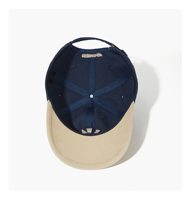 custom color block brim embroidered baseball cap