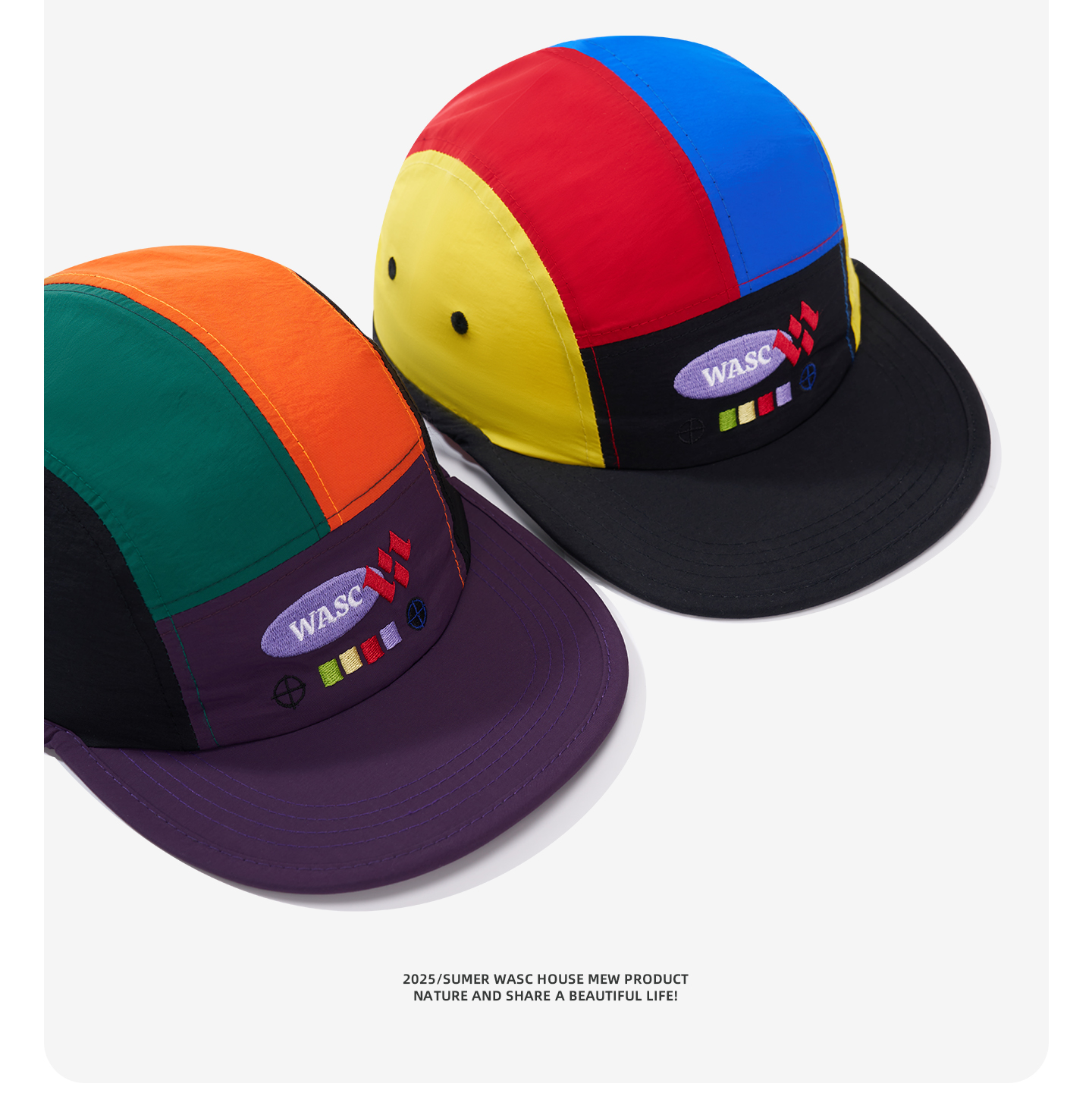 custom multicolor embroidery waterproof uv protection baseball cap