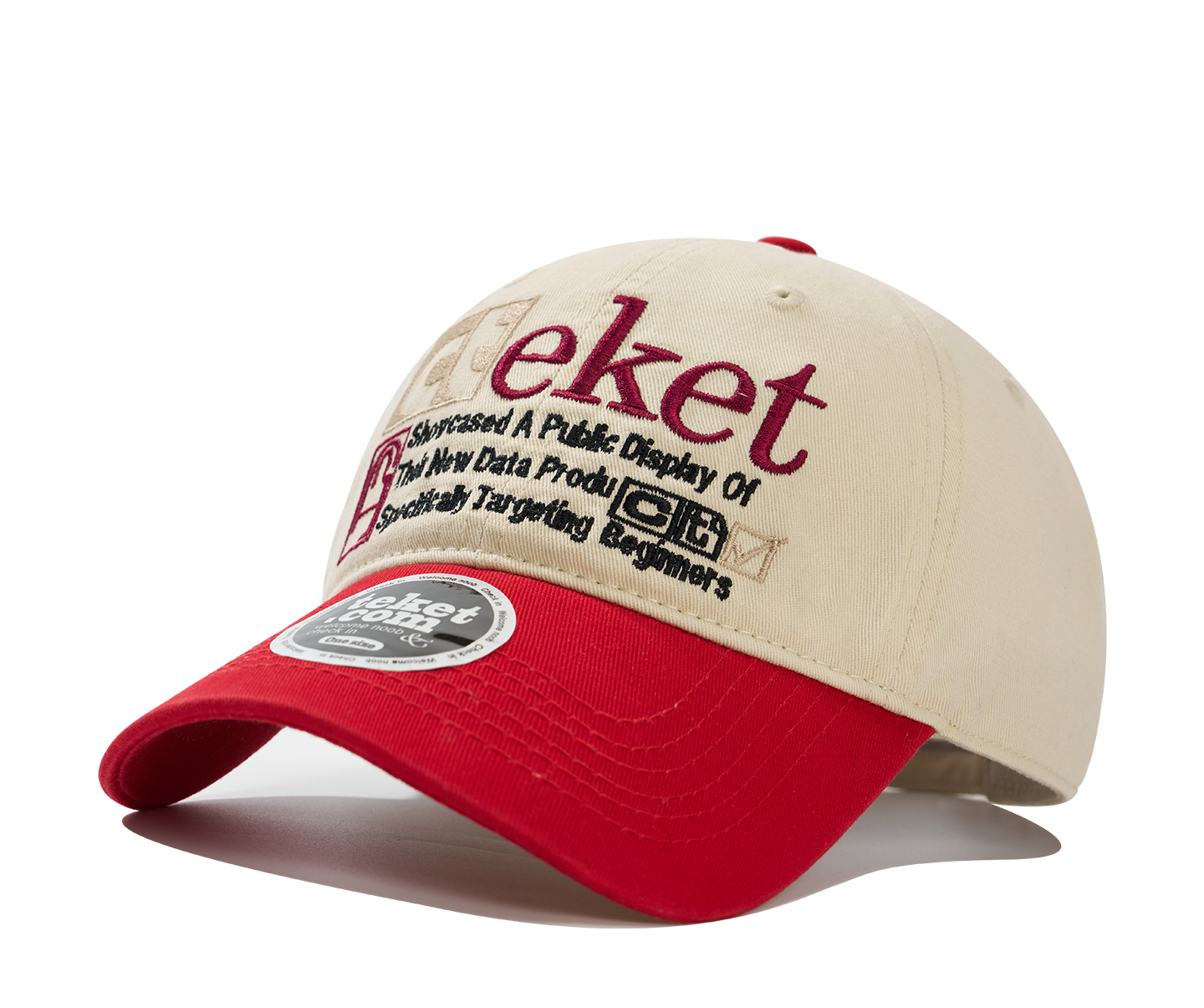 custom color contrast letter embroidery baseball cap