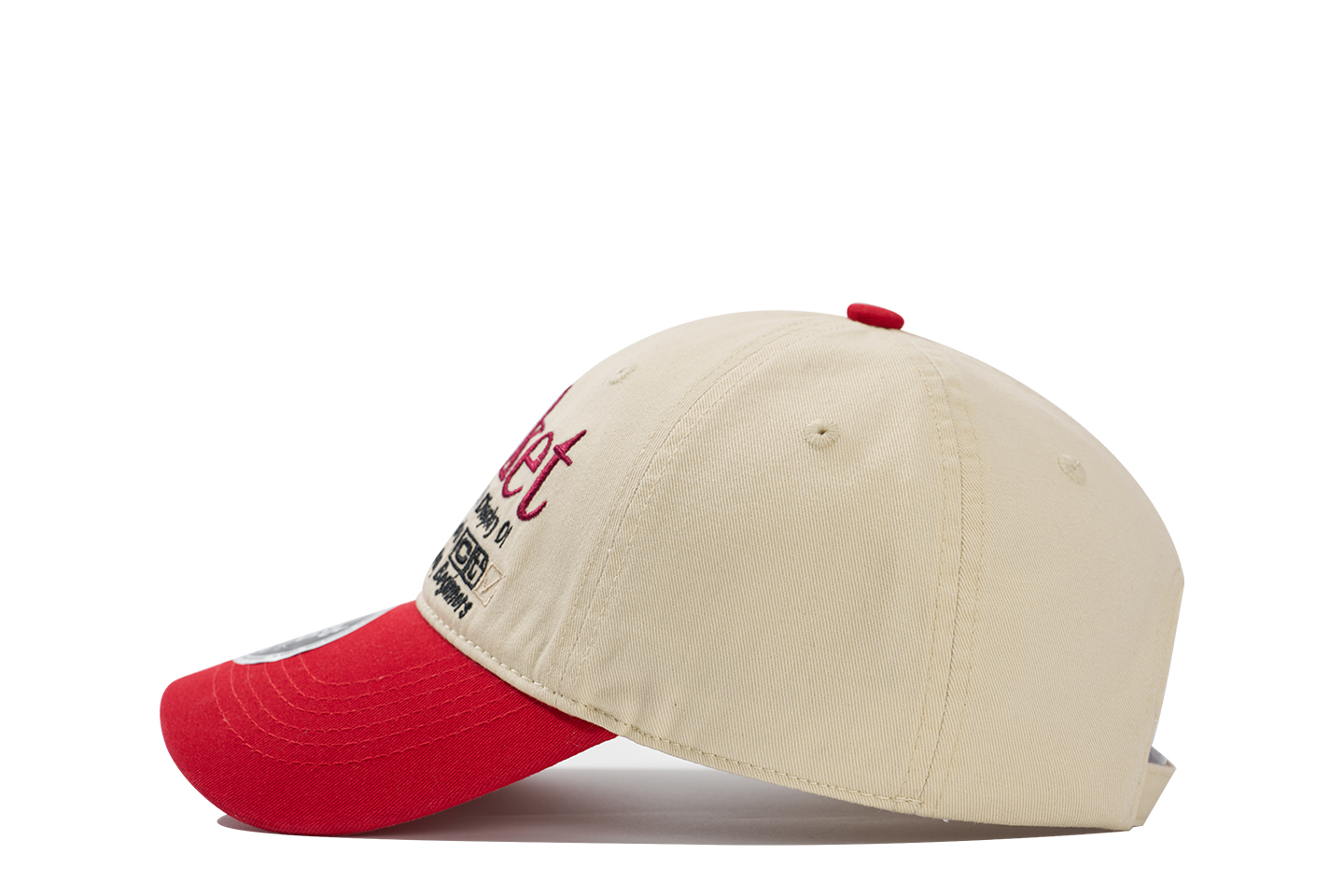 custom color contrast letter embroidery baseball cap