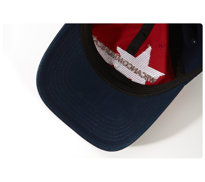 custom star color contrast embroidered baseball cap