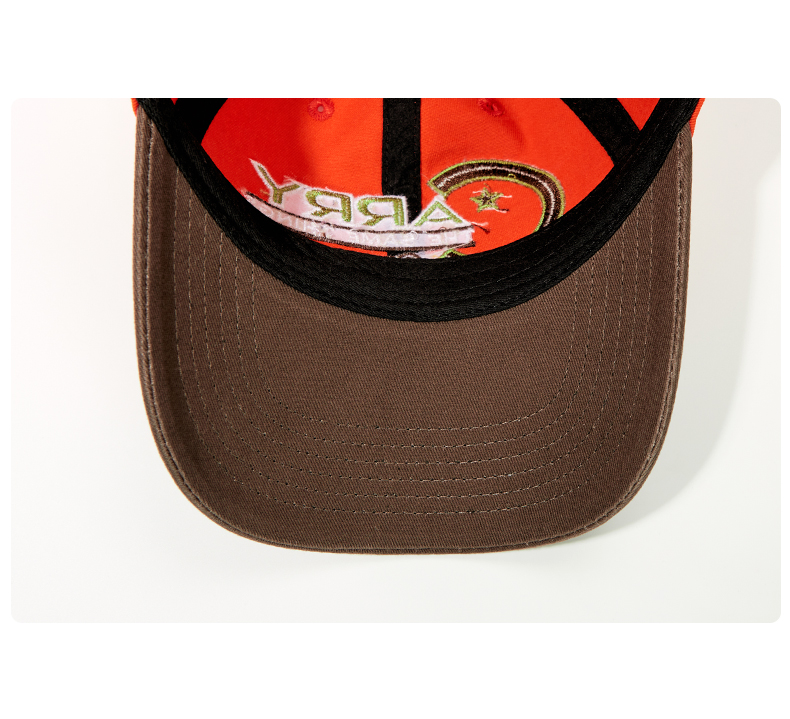 custom color contrast embroidered baseball cap