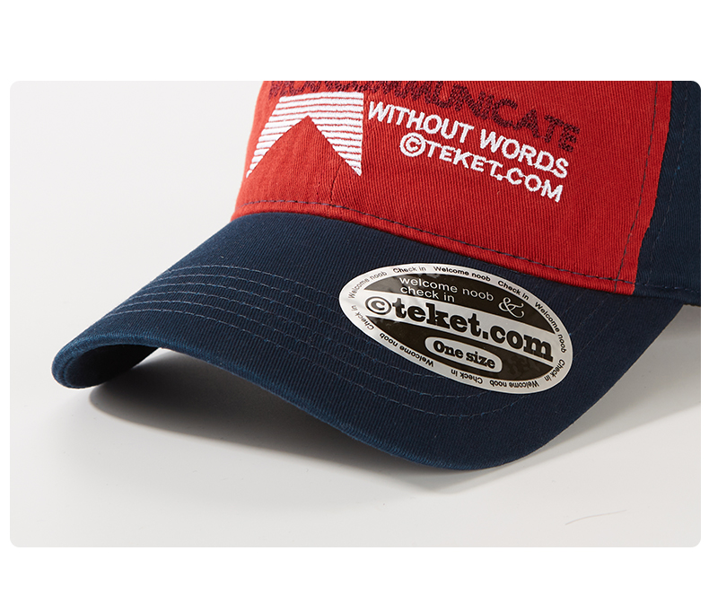 custom star color contrast embroidered baseball cap
