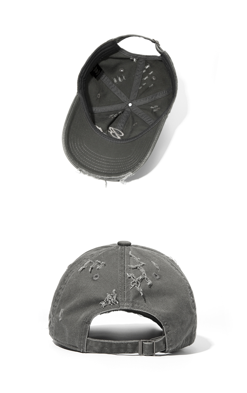 custom frayed & ripped embroidered baseball cap