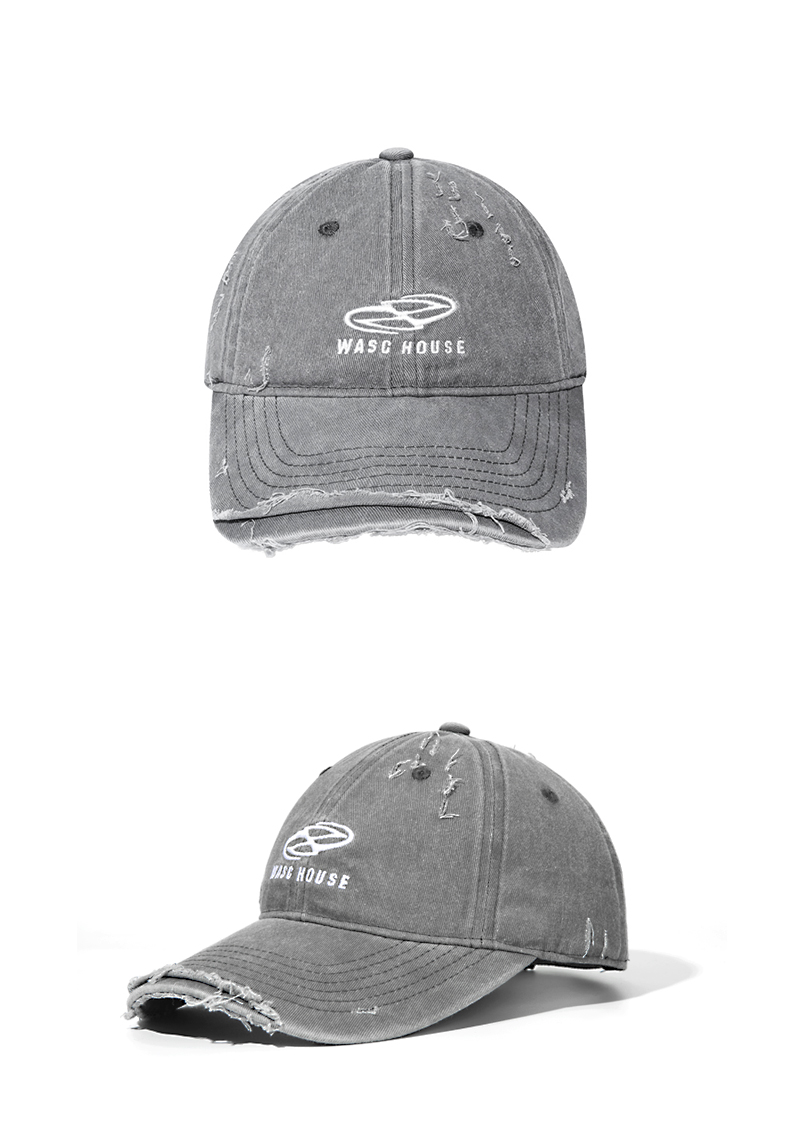 custom frayed & ripped embroidered baseball cap