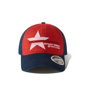 custom star color contrast embroidered baseball cap