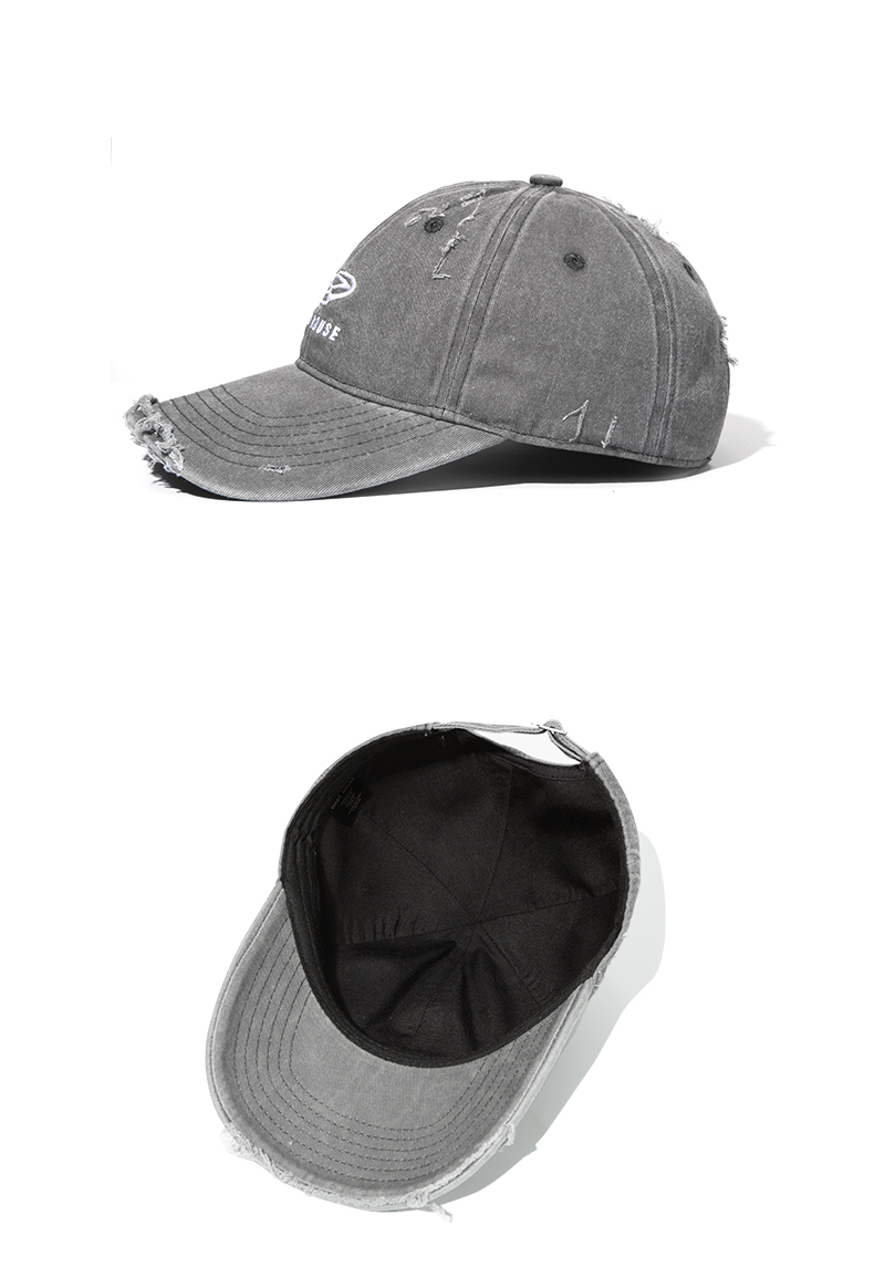 custom frayed & ripped embroidered baseball cap