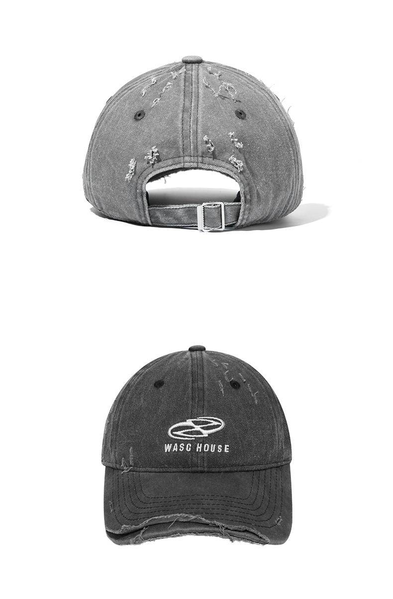 custom frayed & ripped embroidered baseball cap