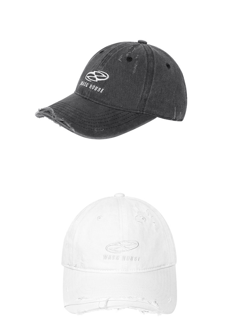 custom frayed & ripped embroidered baseball cap