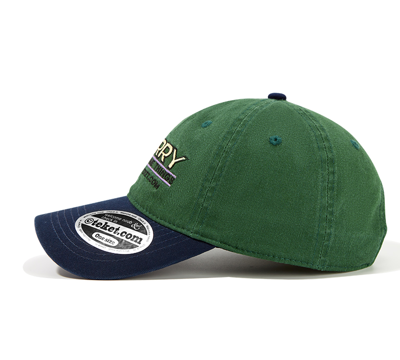 custom color contrast embroidered baseball cap