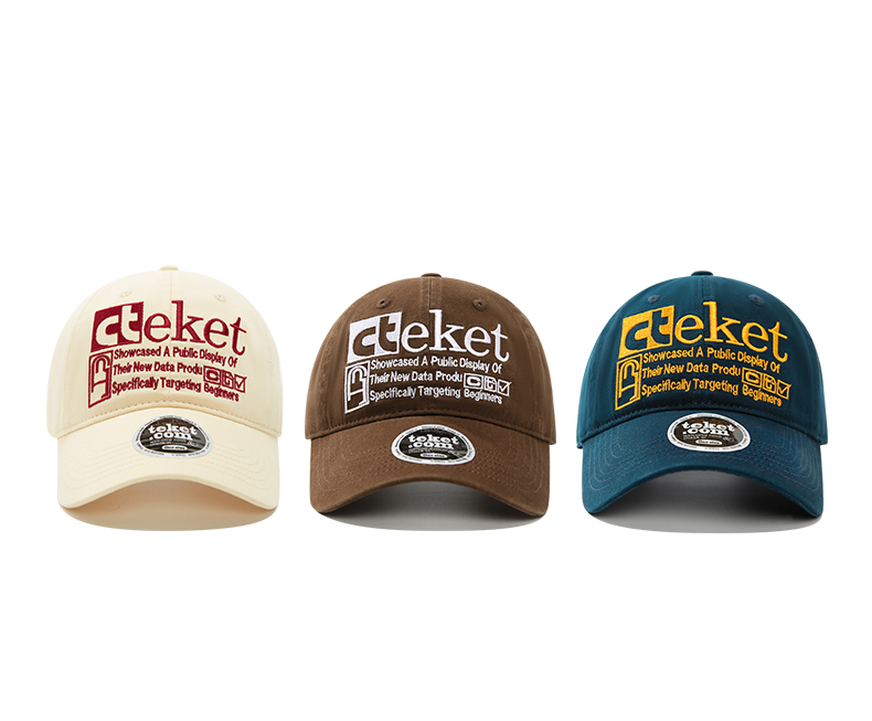 custom color contrast letter embroidery baseball cap