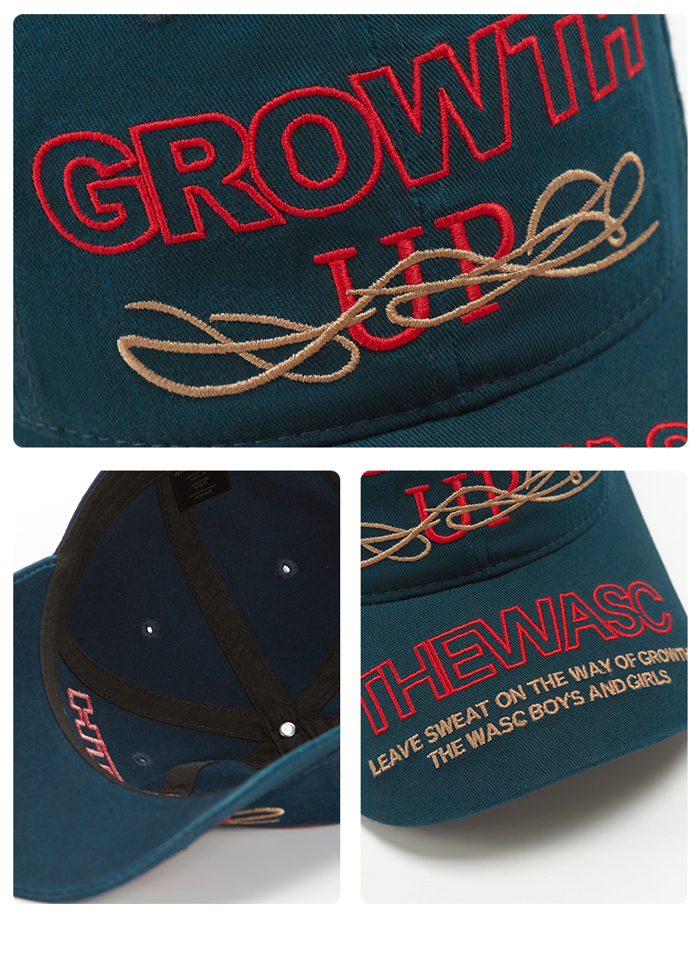 custom red yellow color contrast embroidery sun protection baseball cap