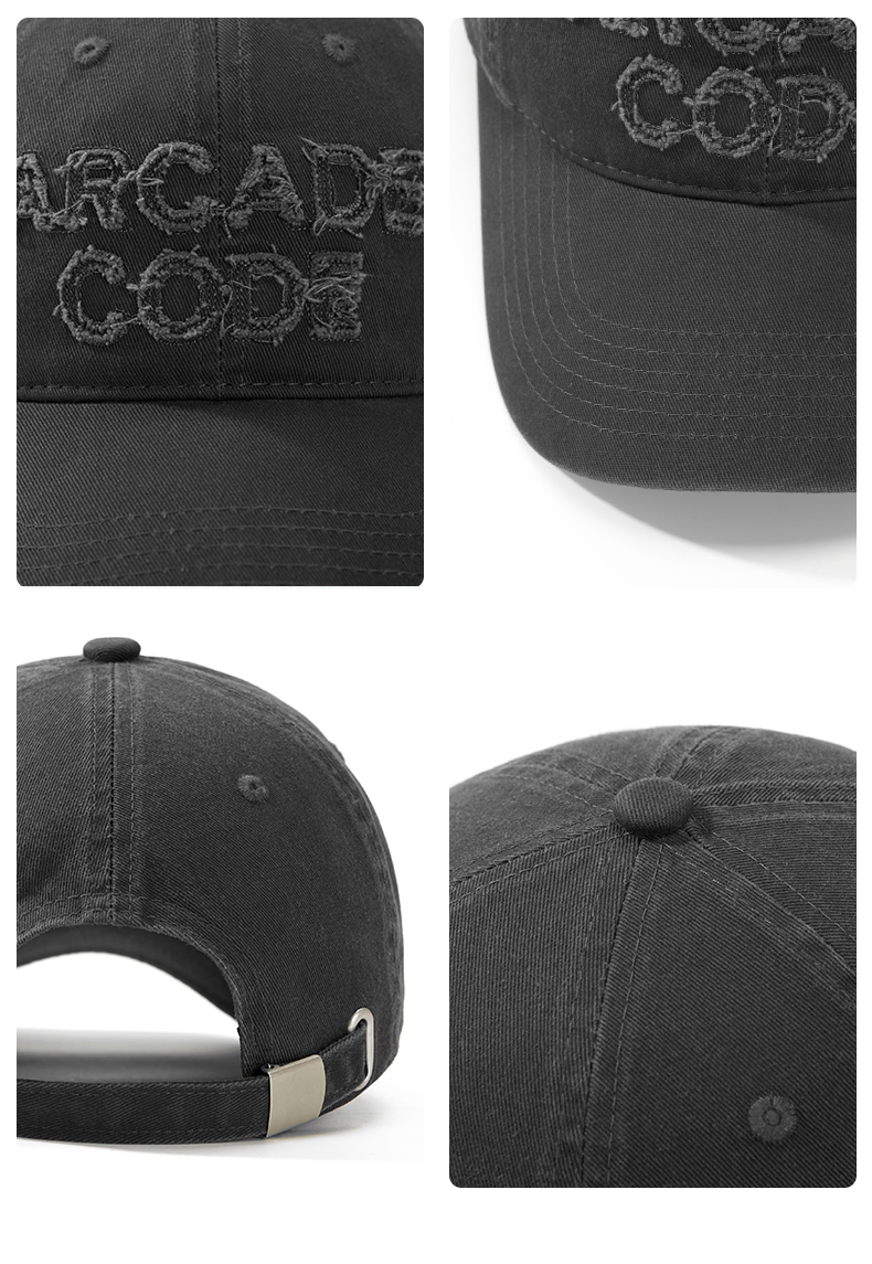 custom frayed distressed embroidered baseball cap