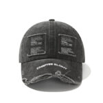 custom vintage frayed ripped distressed patched baseball cap