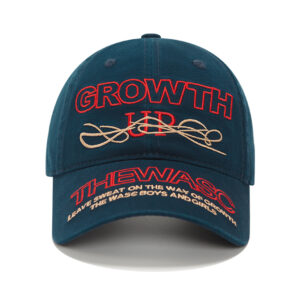 custom red yellow color contrast embroidery sun protection baseball cap