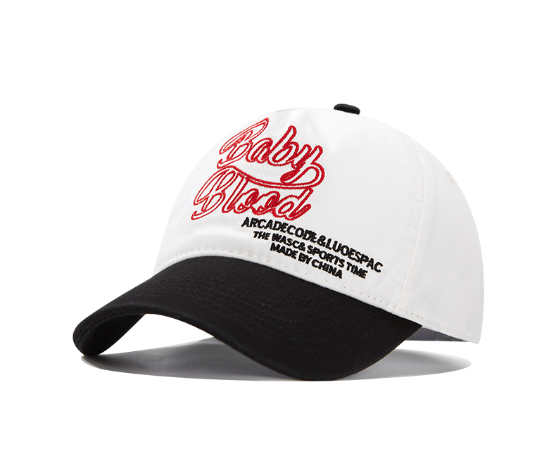 custom color block letter embroidery baseball cap
