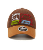 custom color contrast letter embroidery baseball cap with color block brim