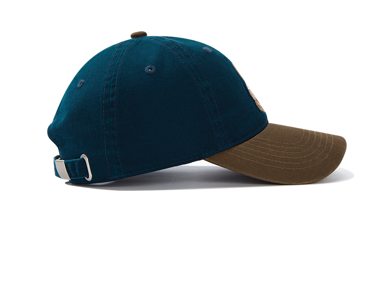 custom color block bear embroidery baseball cap