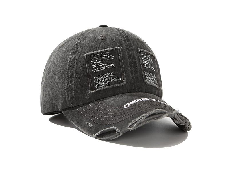 custom vintage frayed ripped distressed patched baseball cap