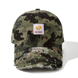 custom ink splatter ripped frayed distressed baseball cap